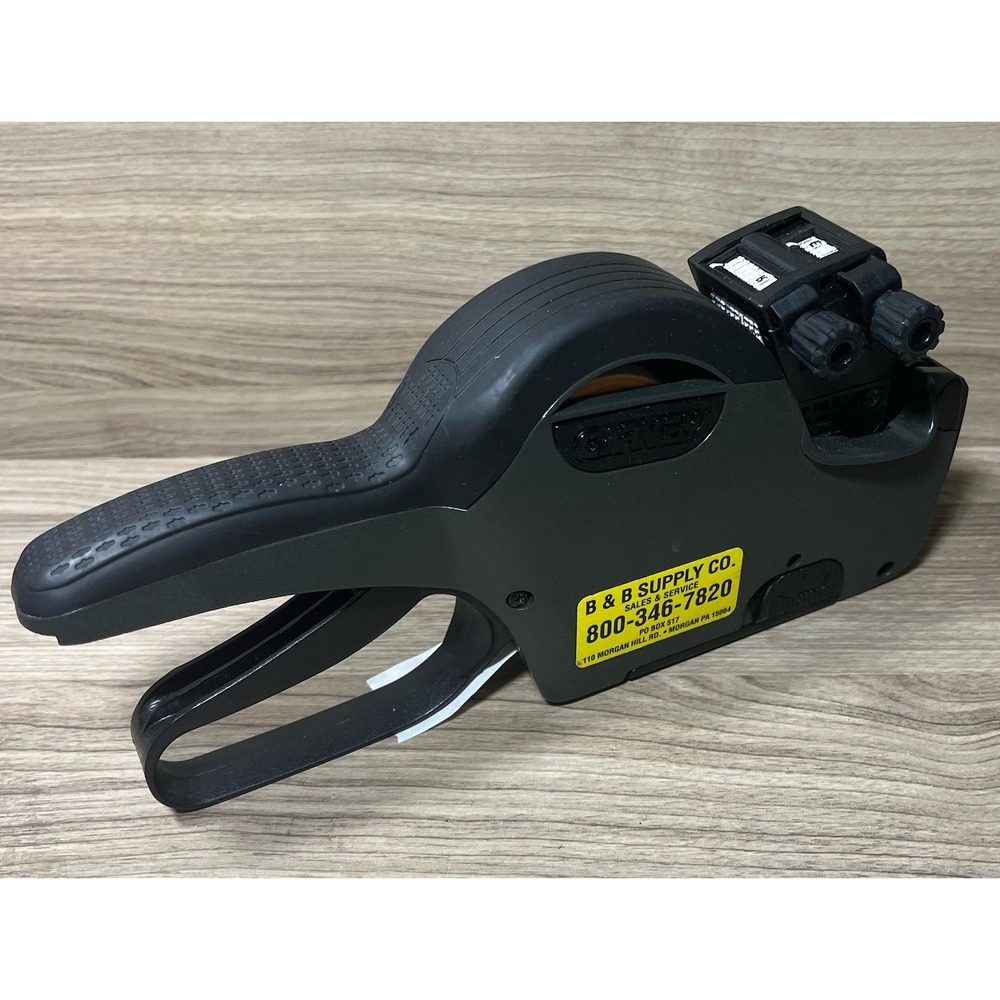 Garvey 25-1010 #2113 Price Marking Gun 2 Line Alphanumeric Labeler Gray‎ Black